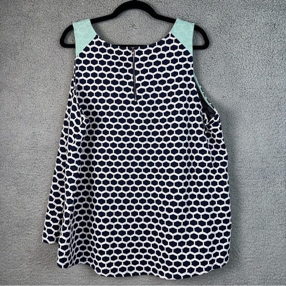 Pixley Top Women 3X Blue Millie Textured Knit Tank Casual Comfy Stretch Boho - Picture 4 of 8